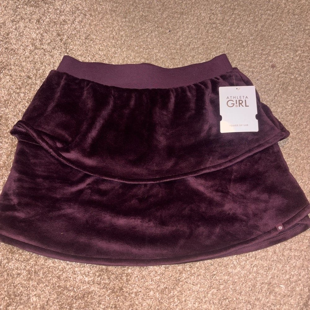 Athleta Girls Purple Velvet Skirt